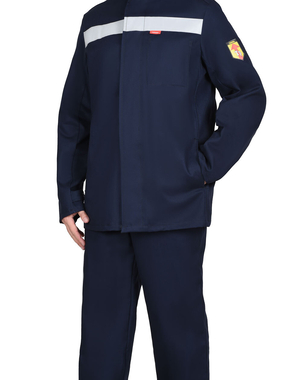 Костюм сварщика СИРИУС-ГЕРКУЛЕС летний: куртка, брюки темно-синий и СОП