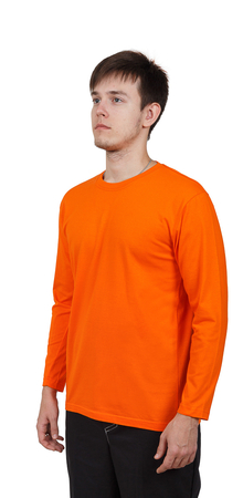 Футболка с длинным рукавом цвет оранжевый