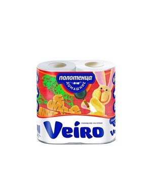 Полотенца бумажные в рулонах Veiro (упаковка 12 по 2шт.)