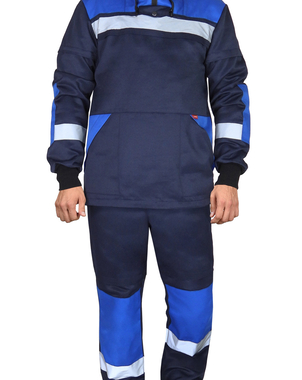 Костюм противоэнцефалитный СИРИУС-АНТИГНУС СТ куртка и брюки, темно-синий с васильковым и СОП