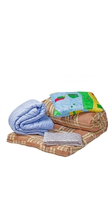 Спальный комплект 1,5 спальный: матрас, подушка, одеяло и комплект постельного белья